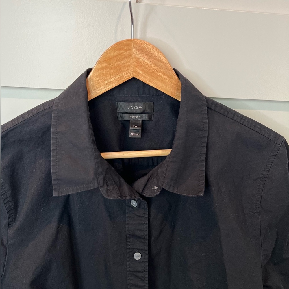 J.Crew Black Perfect Shirt Women’s XXL